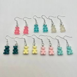Gummy Bear Earrings - Pastel Earrings - Teddy Bear Earrings - Girl Earrings